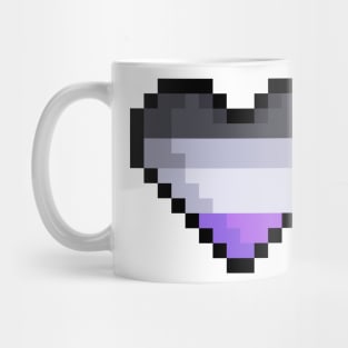 Pixel Asexual Flag Heart Mug